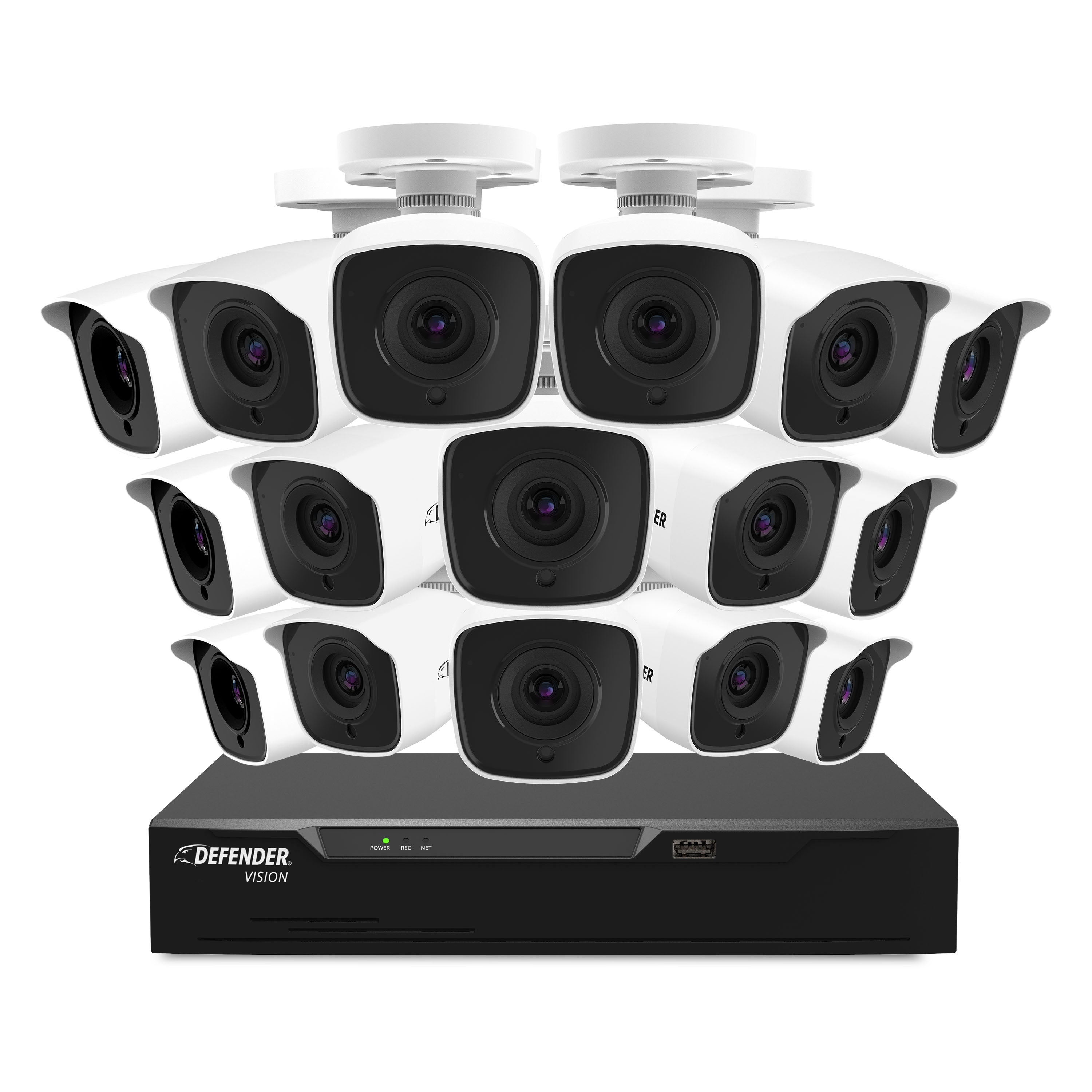 4K Vision Ultra HD Wired DVR System with 16 Cameras (Certified Open Bo