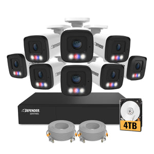 EXCLUSIVE BUNDLE: AI POWERED Sentinel 4K PoE NVR Wired Security System, 8 Metal Cameras, 4TB HDD