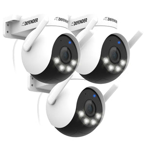 AI POWERED 4K Everwatch PTZ 360° Wi-Fi Plug-in Power Security Camera, 3 Pack