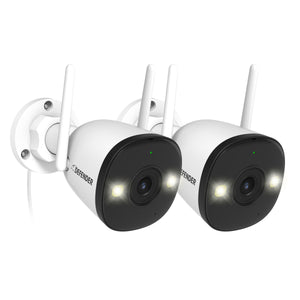 AI POWERED 4K Guard Pro Wi-Fi 6 Plug-in Security Camera, 2 Pack