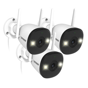 AI POWERED 4K Guard Pro Wi-Fi 6 Plug-in Security Camera, 3 Pack