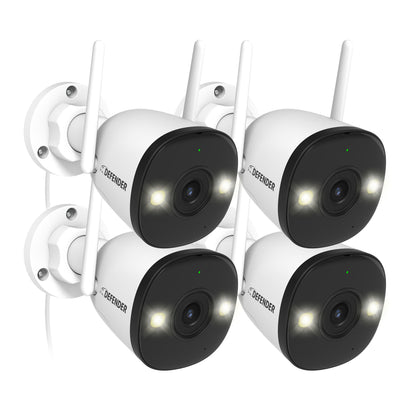 AI POWERED 4K Guard Pro Wi-Fi 6 Plug-in Security Camera, 4 Pack