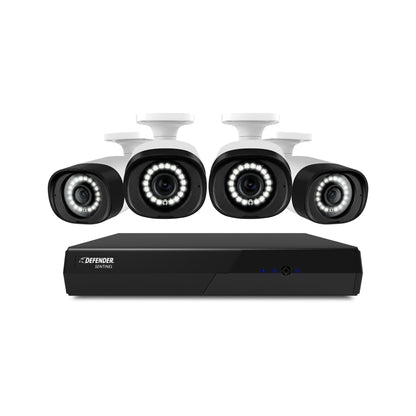 Sentinel 4K Ultra HD Wired 4 Channel PoE NVR Security System with 4 Cameras (Certified Open Box)