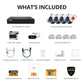 AI Powered Sentinel 4K PTZ Wired 8 Channel PoE NVR Security System, 4 Cameras, 1TB HDD