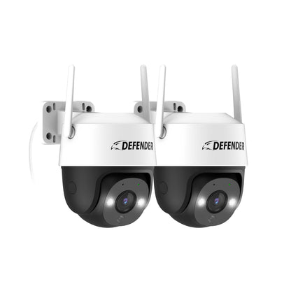 Guard Pro PTZ 2K Wi-Fi Outdoor Plug-In Power Security Camera, 2 Pack (Certified Open Box)